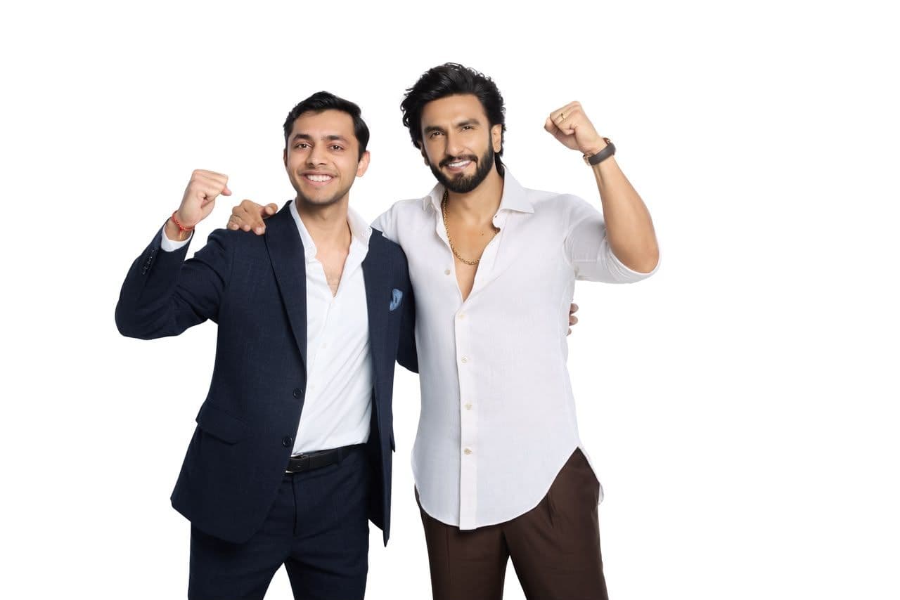Ranveer Singh with Kartik Kajaria - Gresbond Brand Ambassador Announcement