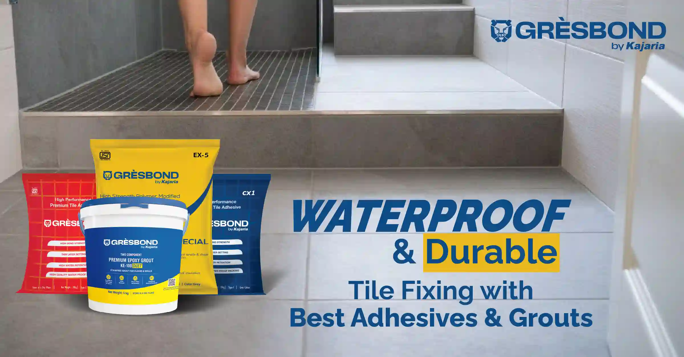 Waterproof & Durable Tile Fixing with Best Adhesives & Grouts